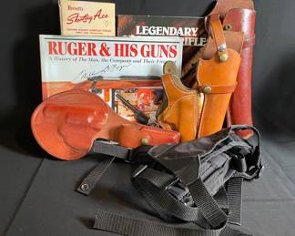 Leather Gun and Pistol Holsters * Nylon Holster * Stocks * Ruger Hard Cover Book * Rifles Book *