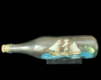 12” Ship in a Bottle * Brigantine # 023