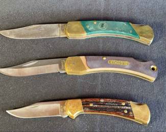 Schrade 60T Old Timer, Buck 112 & Coyote Prov. USA Pocket Knives