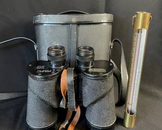 Binoculars * pocket knife * Thermometer