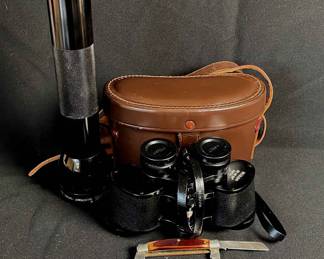 Nikon 8 X 30 Binoculars * Mag-Lite Flashlight * Schrade Old Timer Pocket Knife