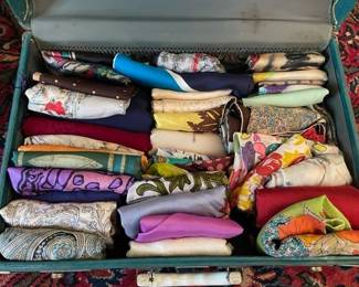 Silk Scarves with various unique designs.