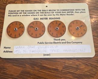Vintage gas meter reading