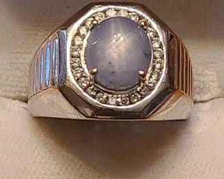 Unique 14K and Diamonds ring