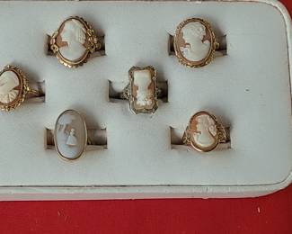Gold Cameo rings