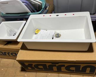 Outdoor fish cleaning or garden sinks