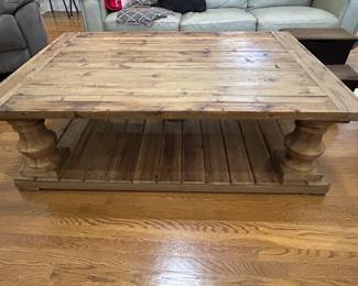 large pine coffee table