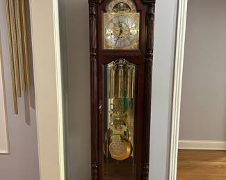 Howard Miller Limited Edition Grandfather clock- lighted and working. Serviced regularly