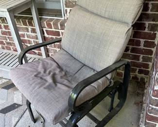 pair of outdoor gliders