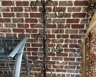 Wrought iron hat rack, coat rack