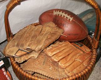Vintage Gloves / Footballs