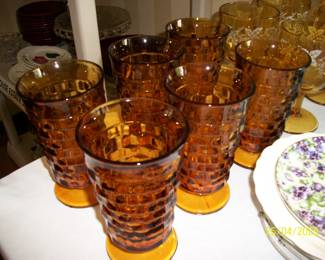 Vintage Amber Glassware