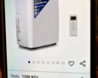 Serene Living Brand New Portable Air Conditioner...still in the box! 3 in 1 Model... Won't last long!