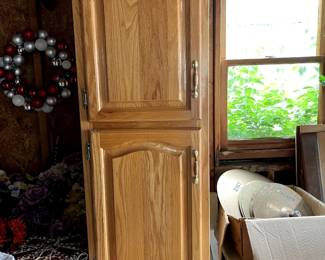 Solid Oak free standing cabinet...SO many places you can use this!