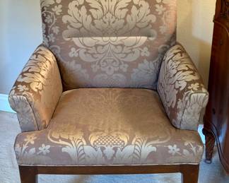 $450 each (2 available); brocade Baker arm chair (as is-normal wear)
