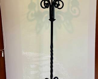 $400; 5 candle, hand crafted, wrought iron floor candelabra; 24x63