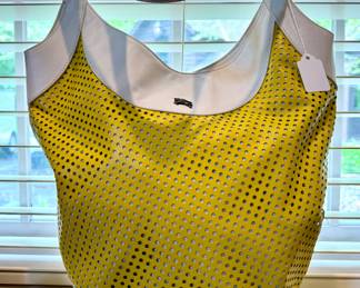 Butter-soft leather hobo bag, yellow, in great condition