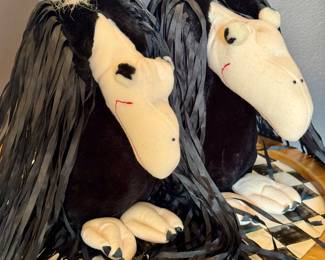 $48; pair of vintage Trudy stuffed vultures