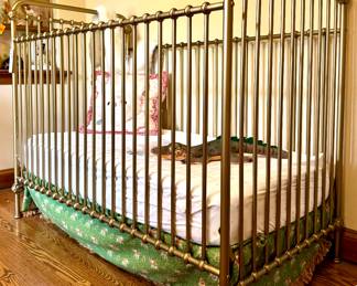 SOLD-- Restoration Hardware Baby & Child gold crib
