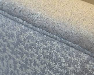 SOLD- Baker Furniture Ridgeback salon accent chair; 28x27x30; closeup of the upholstery detail