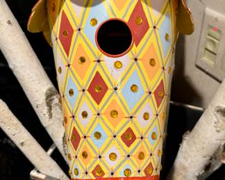 SOLD--MacKenzie Childs bird house