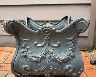 $250; heavy metal square planter