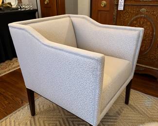 SOLD- Baker Furniture Ridgeback salon accent chair; 28x27x30