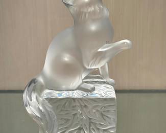 $300; Lalique crystal cat; 6"h