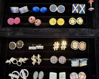 Shop the sale in person to see a fantastic collection of designer, luxury men's cufflinks starting at $100.