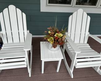 Set of four Adirondack chairs and two side tables