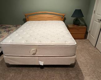 Queen bed with matching nightstand and dressers