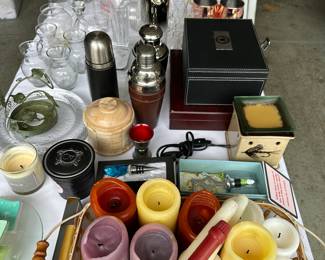 Candles and barware