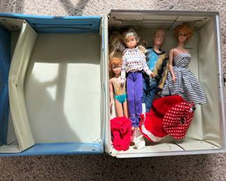 Vintage Barbies in Barbie case