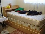 twin captain's bed with underbed storage