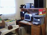 dell computer/hp all in one printer/computer desk/office misc