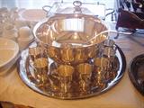 Wallace Silverplate punch bowl set