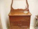 Antique oak washstand