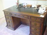 Beautiful Vintage desk with leather top