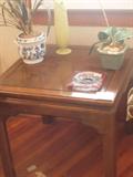 end table blue danube pottery