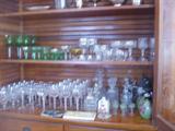 Crystal glasses, decanters, depression glass