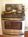 stainless Fridgidaire gas range...like new