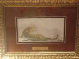 Pen and Ink of Cheetah..plaque says:"She doesn't know she's beautiful"
Signed on back by artist