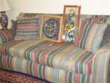 2 seat oversized sofa, stained glass