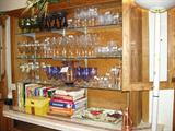 Barware, wine glasses, Margarita glasses, etc