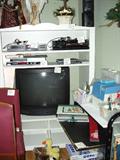 Entertainment center, tv,dvd player, cd player, tape player, speakers