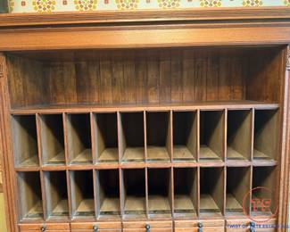 Antique Retail Store / Post Office Cabinet