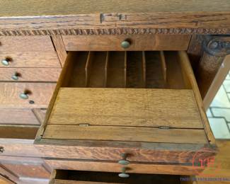 Early 20th Century American Cabinet Company Oak Dental Cabinet