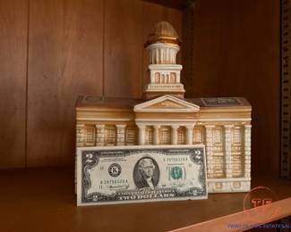 Ezra Brooks Old Capitol Iowa Whiskey Decanter