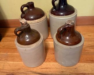 LOT - Antique Stoneware Salt Glazed Jugs