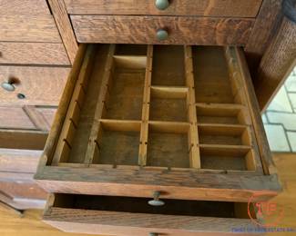 Early 20th Century American Cabinet Company Oak Dental Cabinet